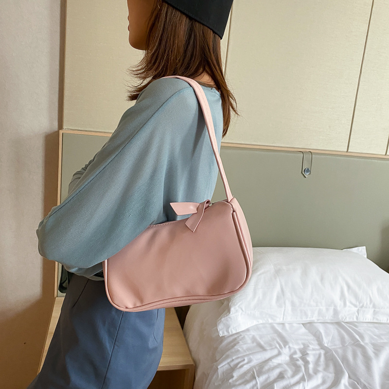 Underarm Bag Women's Bag New Fashion Pu Shoulder Bag Fashion Handbag Simple Candy