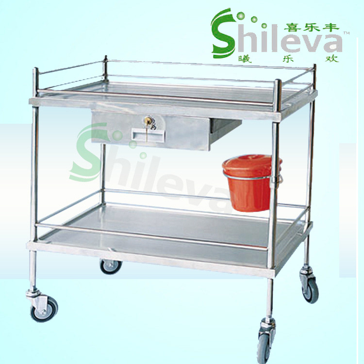 不锈钢换药车治疗车手术送药车四轮手推车工具车