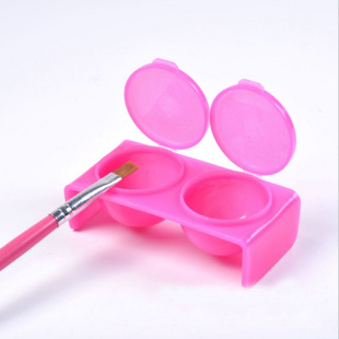 Nail tools nail liquid cup wholesale anti-crystal liquid evaporation crystal plastic double cup practical double cup