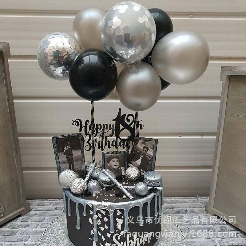 新款网红5寸生日蛋糕装饰气球插件生日派对甜品台烘焙装饰 跨境