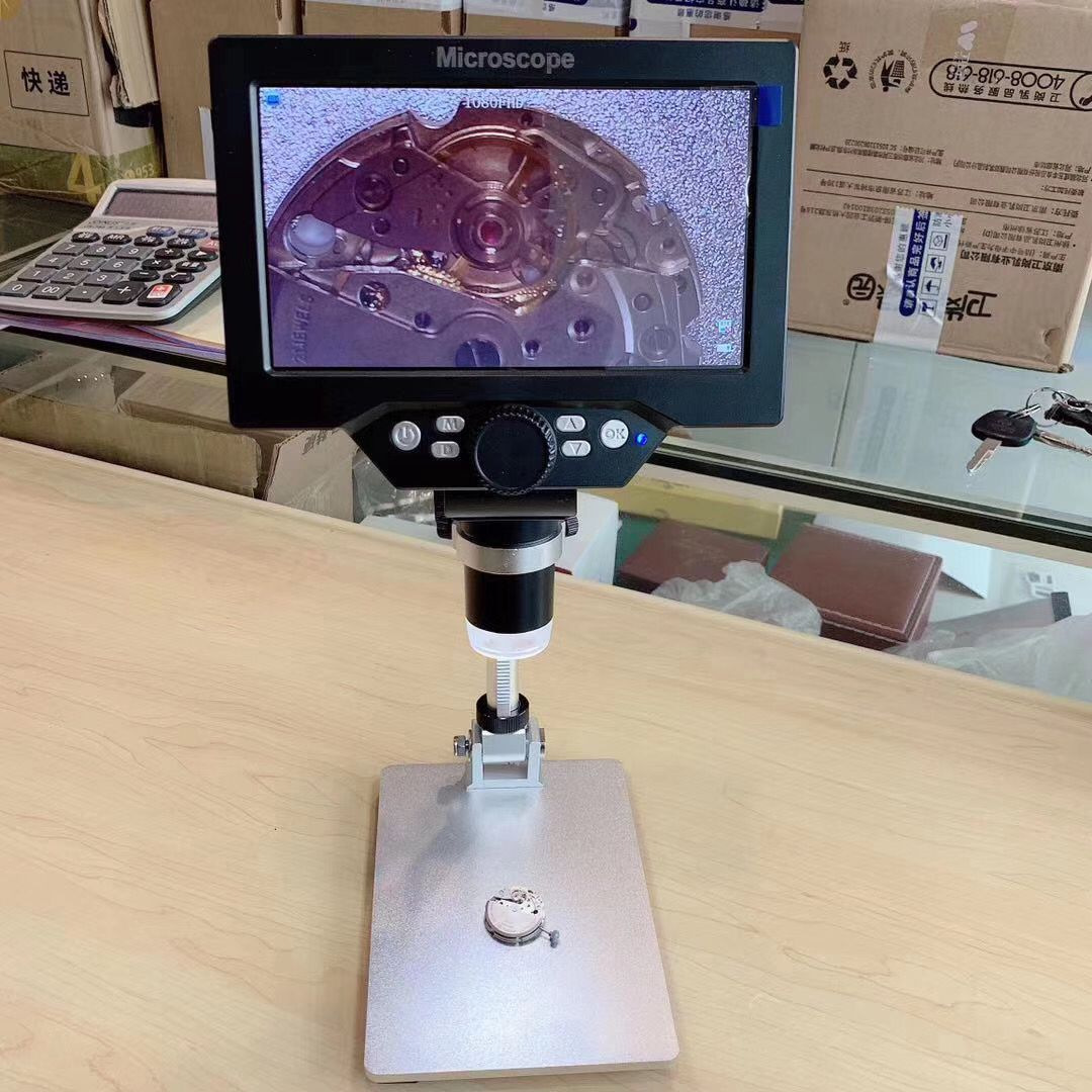 修表工具 高清7寸电子显微镜 1080FHD 放大手表零件