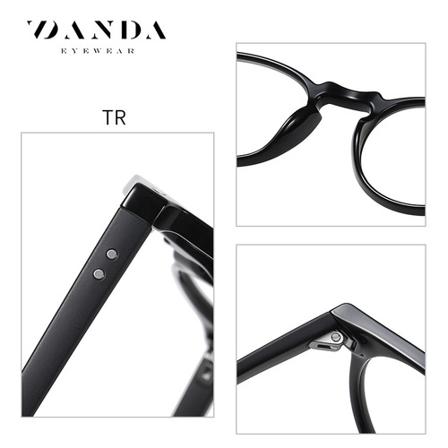Cross-border new color-changing anti-blue light glasses for men and women, European and American tr flat mirrors BS3512 blue light glasses