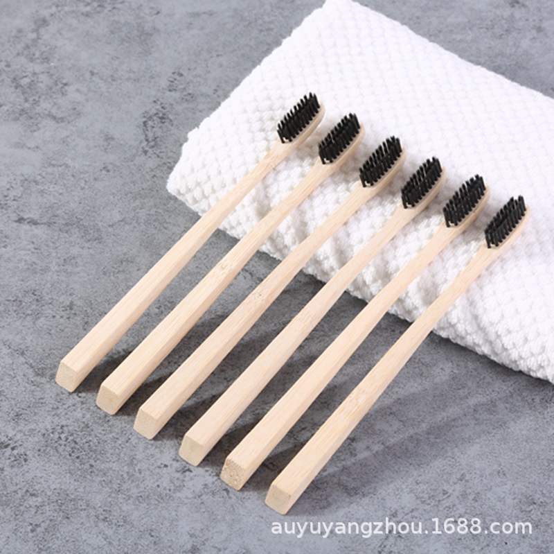 梯形尾竹牙刷方尾牙刷竹木牙刷高檔酒店竹子軟毛牙刷毛竹牙刷