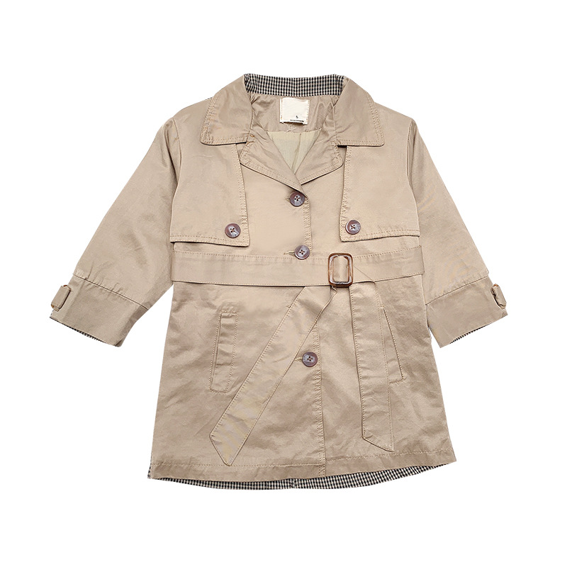 Plaid Trench Coat Image 6
