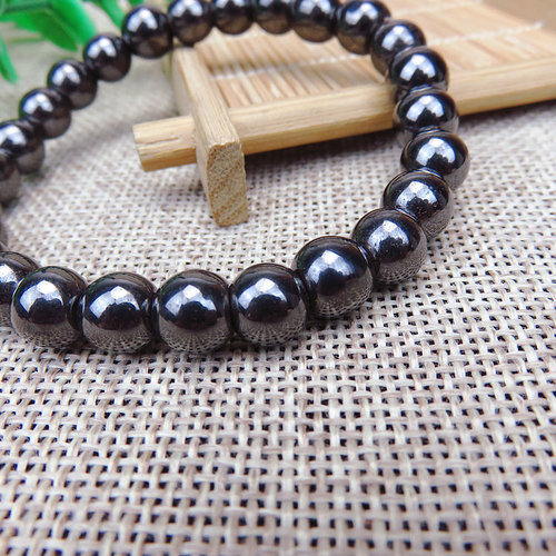 E033 Manufacturer 8mm round bead magnetic bracelet wholesale health magnetic therapy health care magnetic bracelet gift