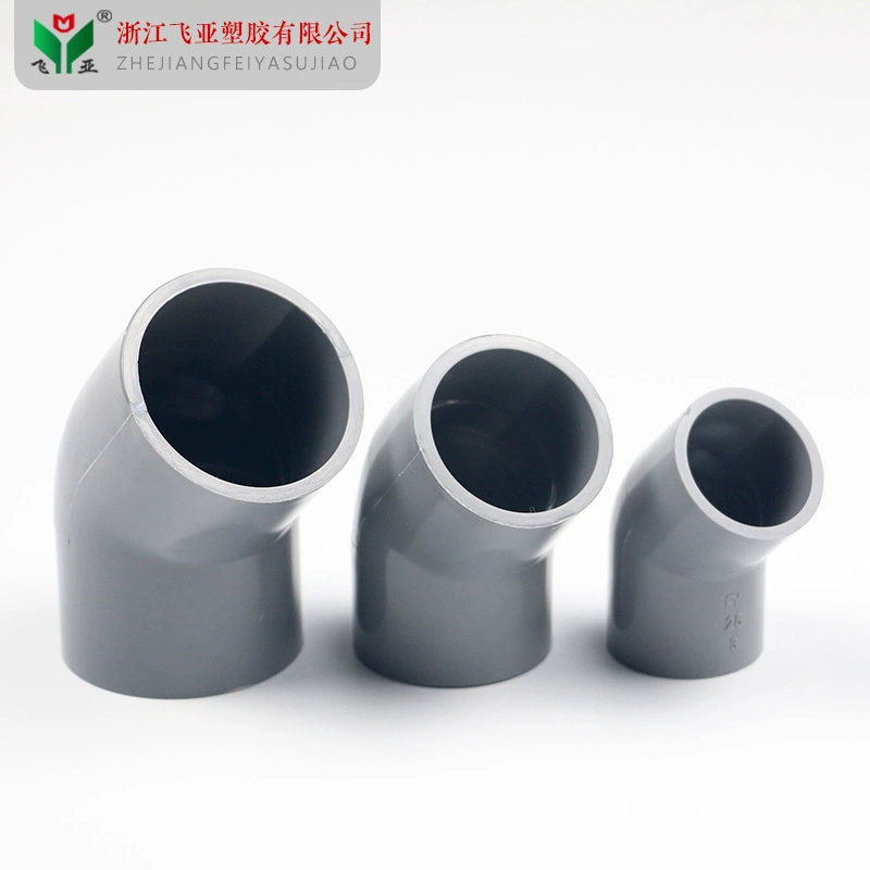 ПВХ водоснабжения 45 градусов локоть верхняя труба прямой изгиб половина мениска изгиб небольшой изгиб водопроводной клей пластиковые фитинги