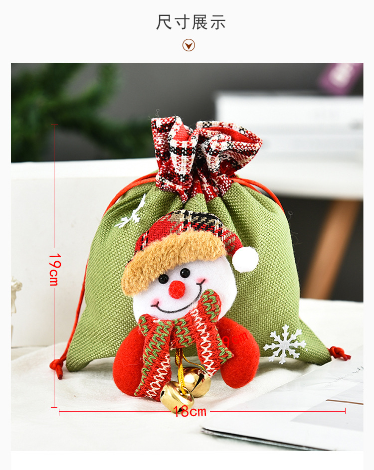 Creative Christmas Decoration Three-dimensional Doll Candy Tote Bag Wholesale Nihaojewelry display picture 20