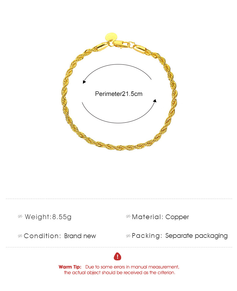 new bracelet best selling simple woven twist bracelet ladies retro metal couple bracelet accessories