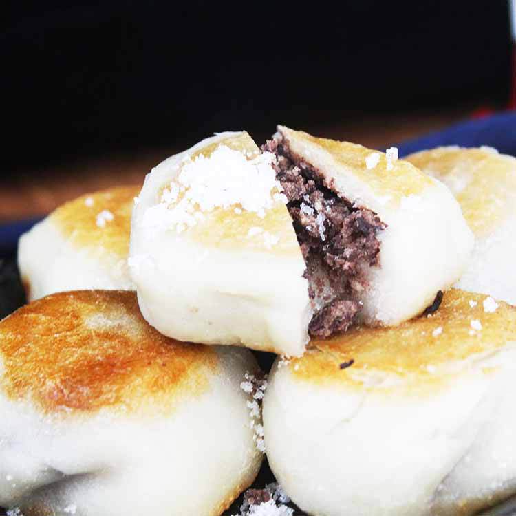 东北粘火勺 红豆馅黏火烧年火烧年火勺粘豆包 锅煎粘火勺|ru