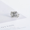 Retro ring, jewelry with letters, accessory, Korean style, silver 925 sample, English letters, factory direct supply