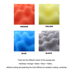 Foreign trade supply 3-inch 10-piece set of car polishing sponges, car beauty cleaning, waxing and polishing car wash sponges
