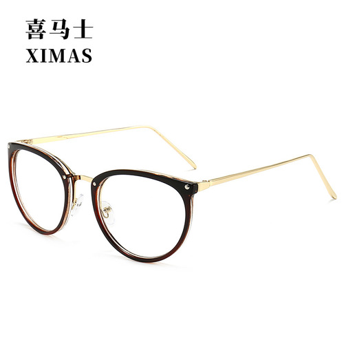 跨境新款时尚透明眼镜框 男女士可配近视平光镜 学生眼镜架1097