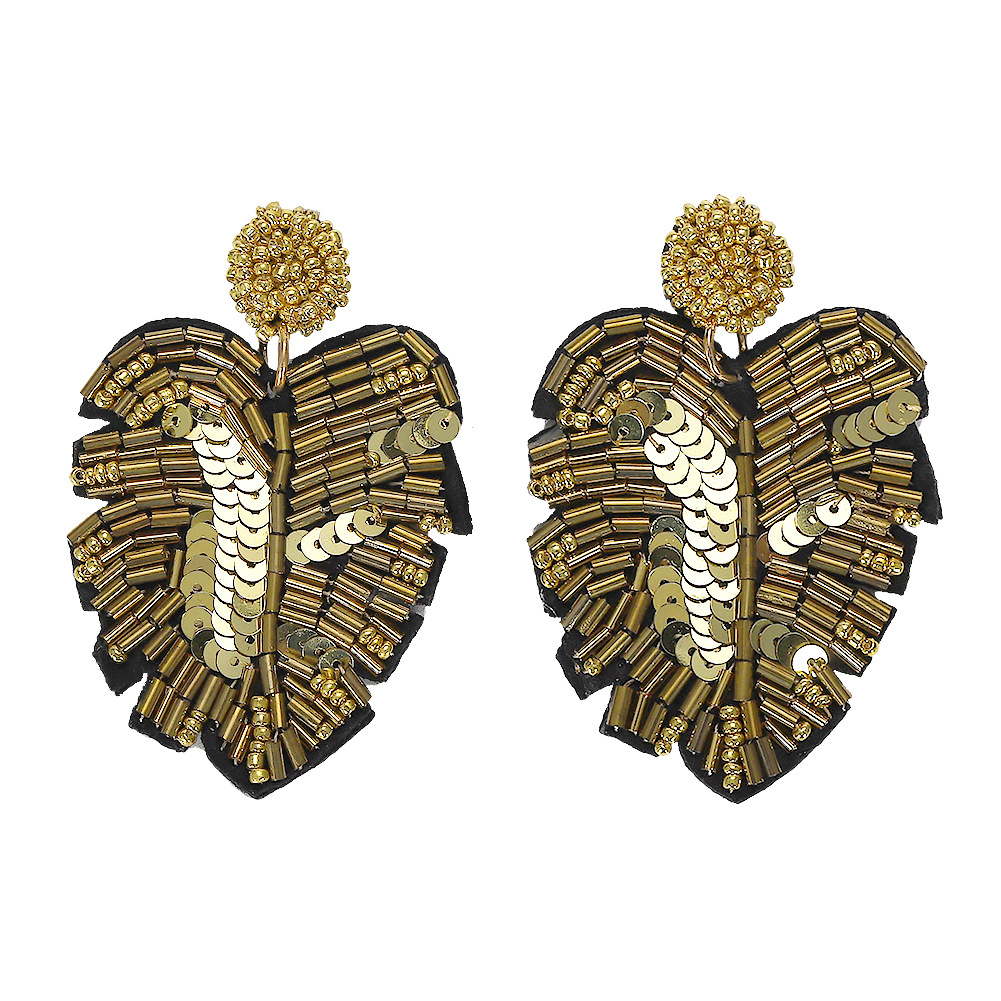 Fashion Exaggerated Hollow Leaves Long Earrings Simple Earrings Wholesale Nihaojewelry display picture 18