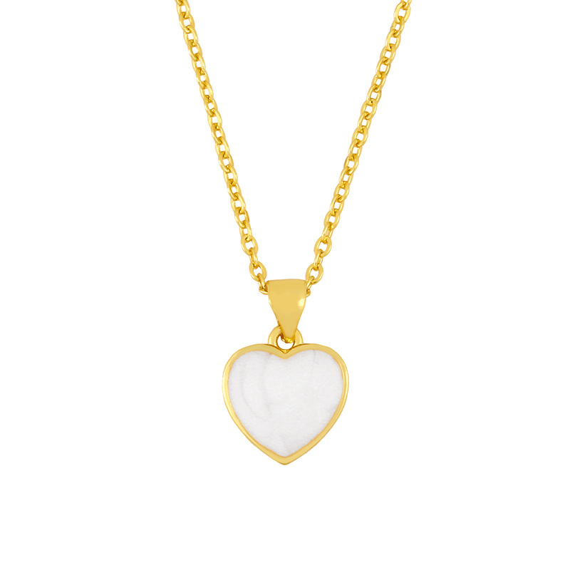 Fashion shell lightning love pendant five-pointed star copper necklace clavicle chain for women