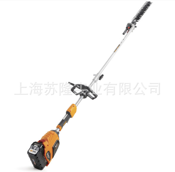 手持式高枝绿篱修剪机 传峰58V电动宽带高枝绿篱机 锂电高枝剪