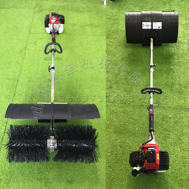 足球场人造草坪梳理机 网球场高尔夫场清扫机 手推式毛刷刷草机