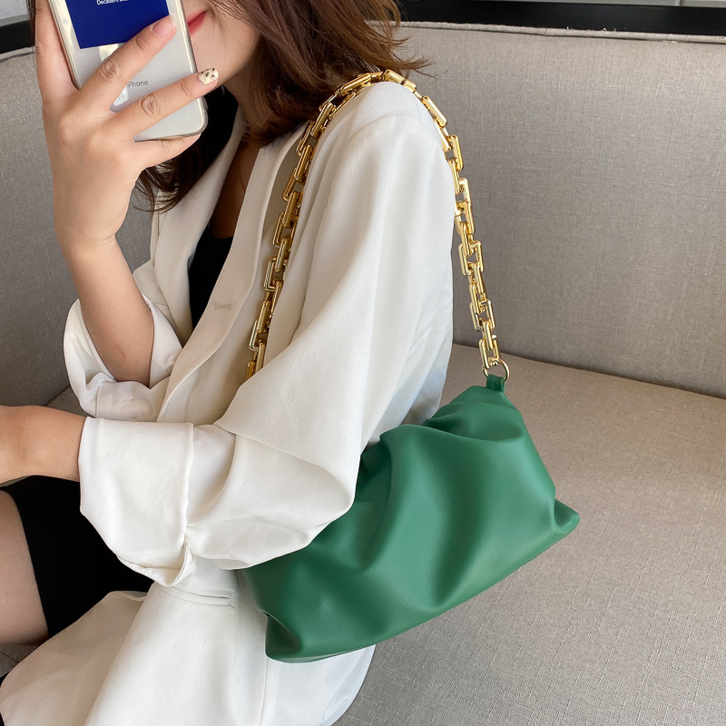 270g Weight Lock clasp Closure Type Single Shoulder Strap Strap Type Underarm Bag Bags Type Casual, Shopping Occasion Pu Leather Material Solid Color Pattern All Seasons Season Women's Gender Streetwear Style Medium Size Women's Medium Pu Leather Solid Color Streetwear Cloud Shape Lock Clasp Underarm Bag 29