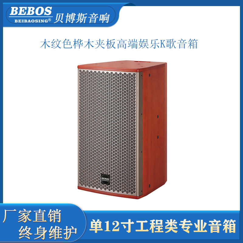 Single 12-inch KTV speaker wood grain primary color speaker Entertainment Performance Engineering private room full-frequency passive stage audio
