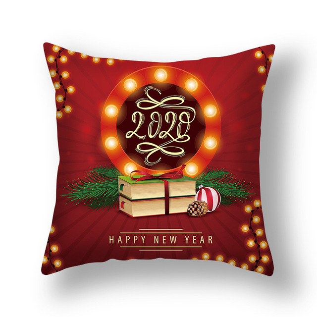 Santa’s elk cartoon digital printing sofa pillow cushion
