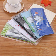 Creative cartoon canvas pencil case, cute Oxford fabric coin purse, stationery bag, student stationery pouch—factory wholesale