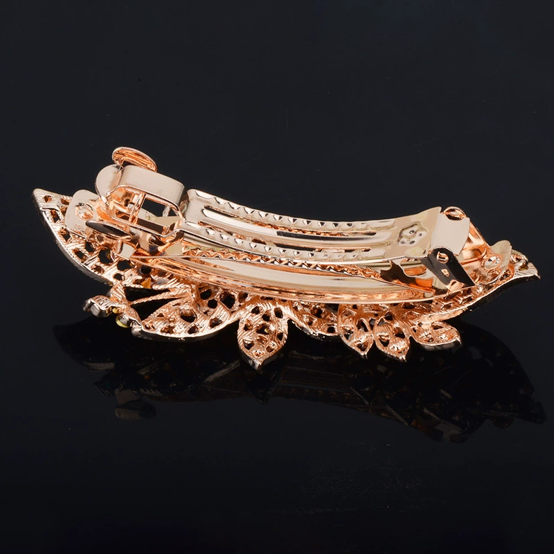 Metal Hairgrip Hairpin, Korean Style Floral Barrette, Adult Decorative Clip, 9×4×4 cm