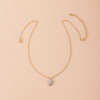 Brand necklace, fashionable retro chain for key bag , accessory, simple and elegant design, internet celebrity