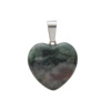 Organic carved pendant handmade, natural ore heart shaped heart-shaped, crystal necklace, accessory