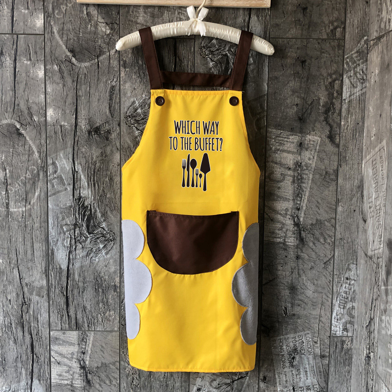 Delantal hogar impermeable a prueba de aceite abrigo borrable moda mujer cocina cintura adulto mono de manga larga hombres