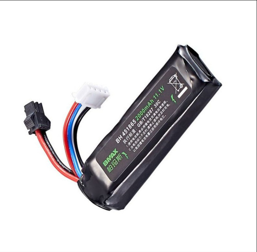 Water gun lithium battery 11.1V 2000mAH SM black plug 451865 lithium battery accessories 30C discharge