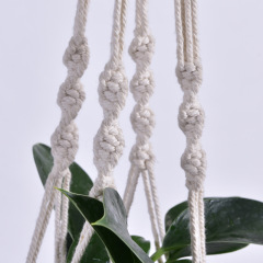 跨境編織花盆網兜牆壁掛飾吊繩花盆弔籃手工園藝植物花盆網兜