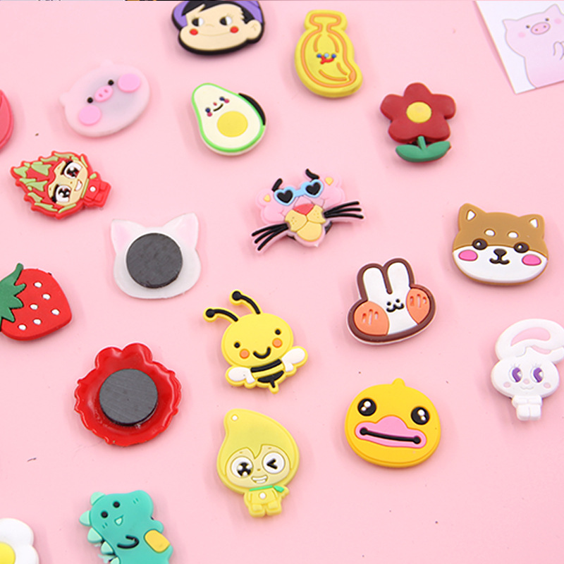 Cute Cartoon Kitchen Supplies Refrigerator Magnets Creative Silicone Refrigerator Magnets Fashionable Pvc Soft Glue Magnets