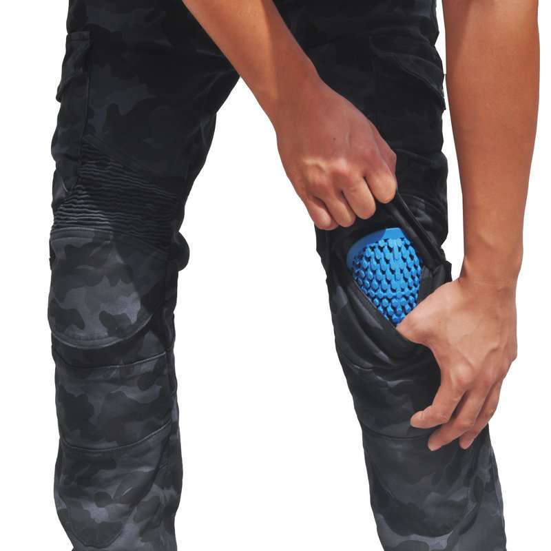 Pantalones vaqueros de montar en motocicleta pantalones de carreras con equipo de protección pantalones de motocicleta resistentes a la caída pantalones de camuflaje de herramientas de caballero