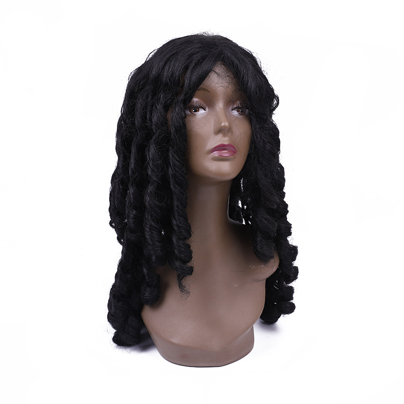 Direct sales and customization of all kinds of fashionable and sexy large curly hair wigs from the manufacturer without bangs detail image 3
