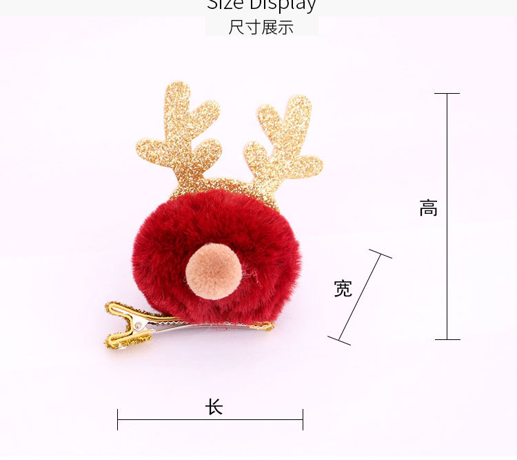 Christmas Decorations Antlers Hairpin Barrettes New Christmas Gift Headdress For Children And Kids Present Small Gift display picture 11