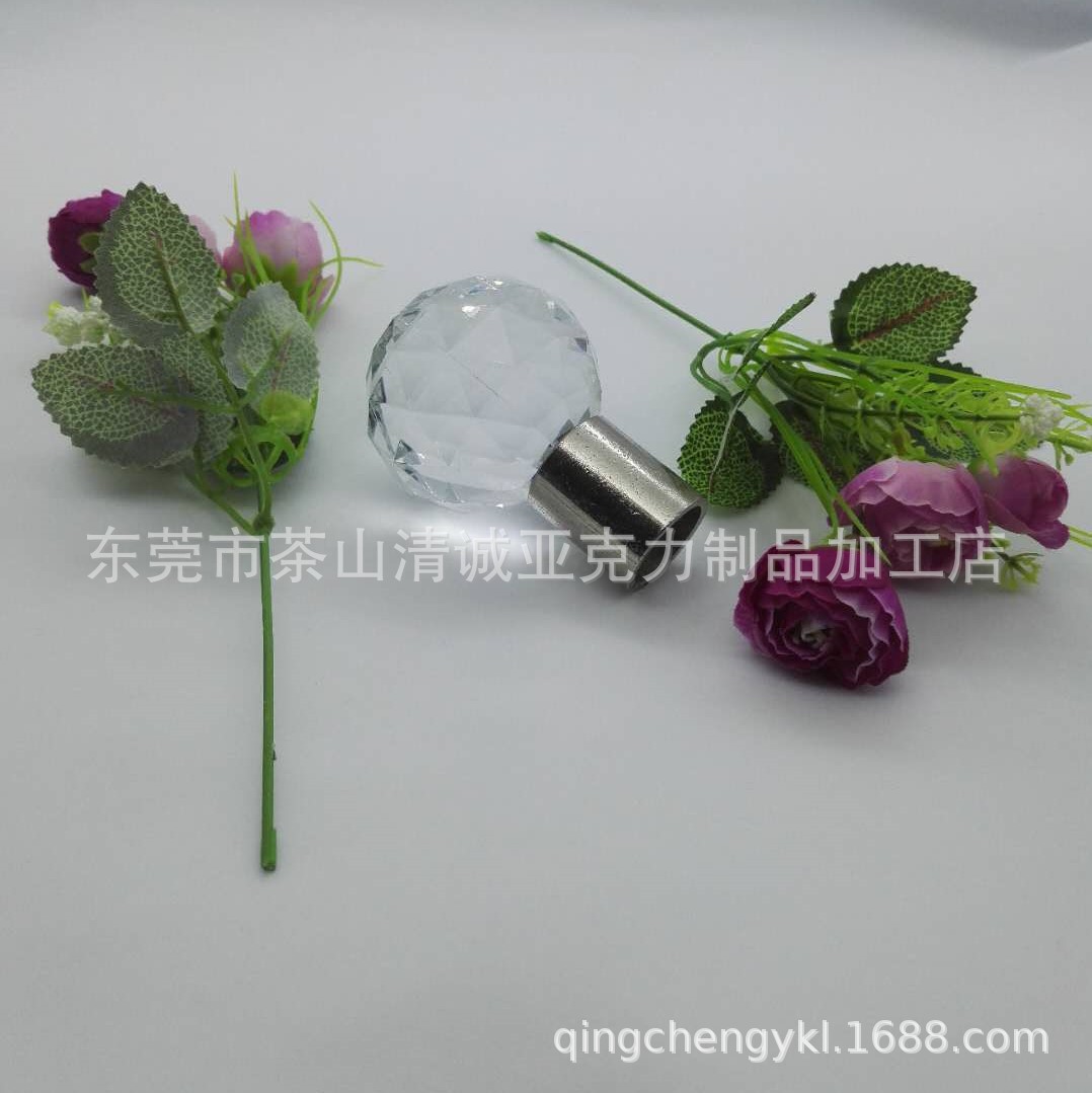 高透明亚克力罗马杆装饰头 水晶球 直销工厂规格齐全