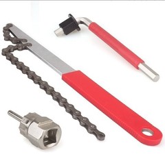 Bike Integrated Hub Tool 8mm Hex with 4 Square Head Cap 2-Piece Brake Wheel Tool Repair Kit