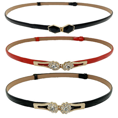 韩版青年腰带女细 简约装饰加长时尚百搭对扣连衣裙配少年小皮带|ms