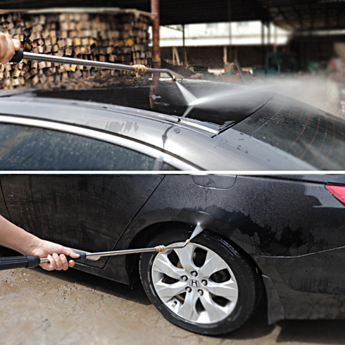 High-pressure car wash water gun extension rod for cleaning machine, 90-degree elbow nozzle, U-shaped bent rod fan-shaped cleaning gun head