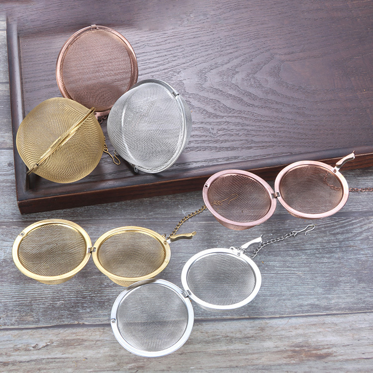 304 stainless steel Weibao mesh belt chain tea ball seasoning ball tea hot pot filter soup marinade seasoning ball