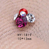 Diamond for manicure, metal accessory with rhinestones for nails, shiny nail decoration, nail stickers, Japanese and Korean