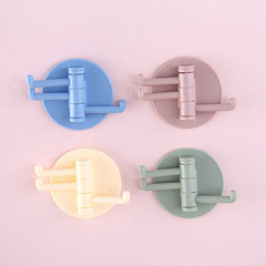 廚房掛鈎強力粘膠毛巾掛架浴室牆壁置物架免打孔無痕一分三掛粘鈎