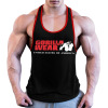 Cross border Specifically for Europe and America man Bodybuilding motion vest summer cotton material Sweat Ouma Broad shoulders I-shape printing vest