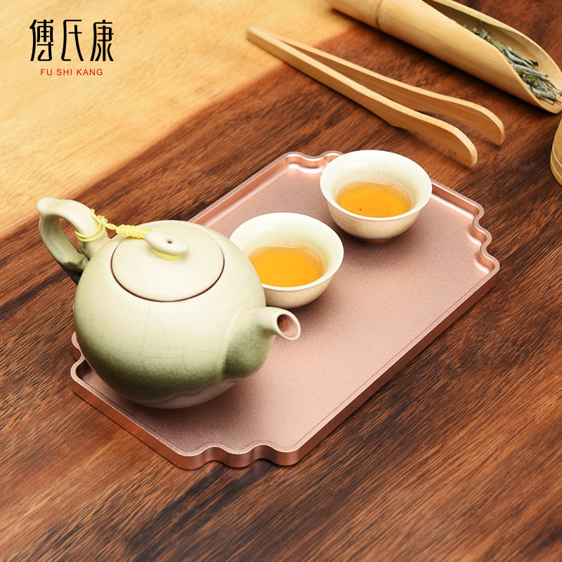 女士干泡盘壶承茶托盘壶垫配件铝合金金属家用酒店可设计定logo