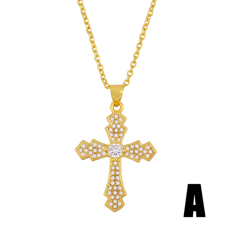 Fashion Cross Necklace Hot Selling Jewelry Cross Pendant Necklace Wholesale Nihaojewelry display picture 4