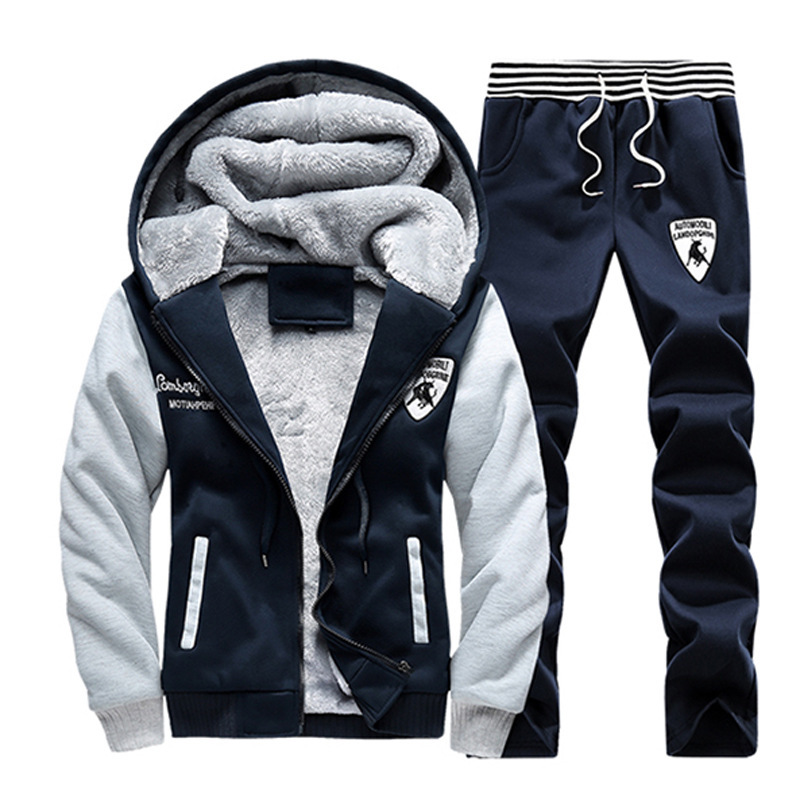 Roupas masculinas de inverno, mais veludo e moletom masculino espesso, mais jaqueta esportiva quente e slim de tamanho extra grande_voghion.com