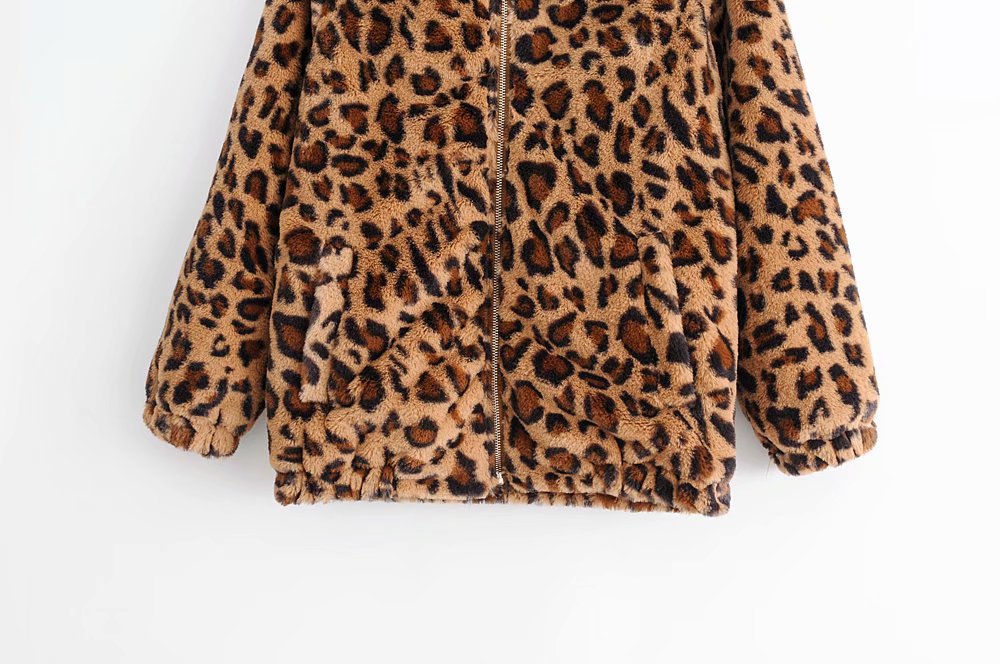 autumn leopard print women s jacket jacket NSAM6853