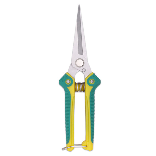 Manufacturer wholesale straight rubber plastic pruning shears, labor-saving multi-purpose gardening shears, stainless steel gardening pruning shears