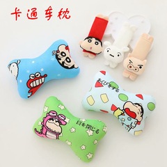 Cute Cartoon Carside Car Pillow, Neck Support Pillow for Vehicles, Universal Four-Season Design, Safety Belt Protector with Shoulder Strap