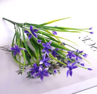 Simulation Plastic Flower Simulation Spring Grass Pentagon Flower Flower Seedlite Decoration Green Plant Fair Flower Decoration