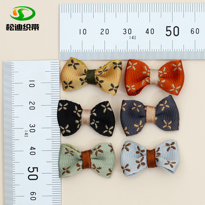 新款可爱罗纹小花织带小蝴蝶结袜子儿童打底裤配件辅料|ms